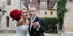 Brautpaar in Kloster und Schloss Bebenhausen