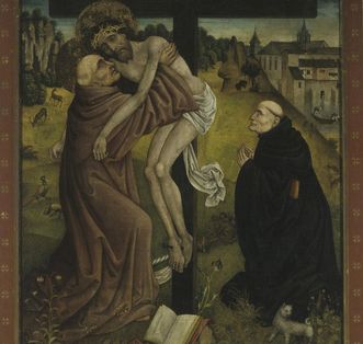 Christus-Vision des Bernhard von Clairvaux, Tafelbild um 1485 im Kloster Bebenhausen