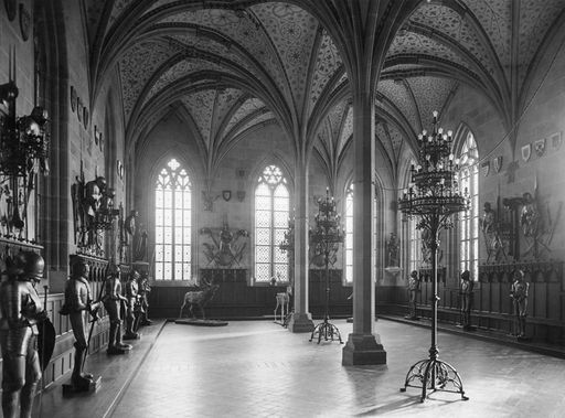 Sommerrefektorium im Kloster und Schloss Bebenhausen, Aufnahme um 1930