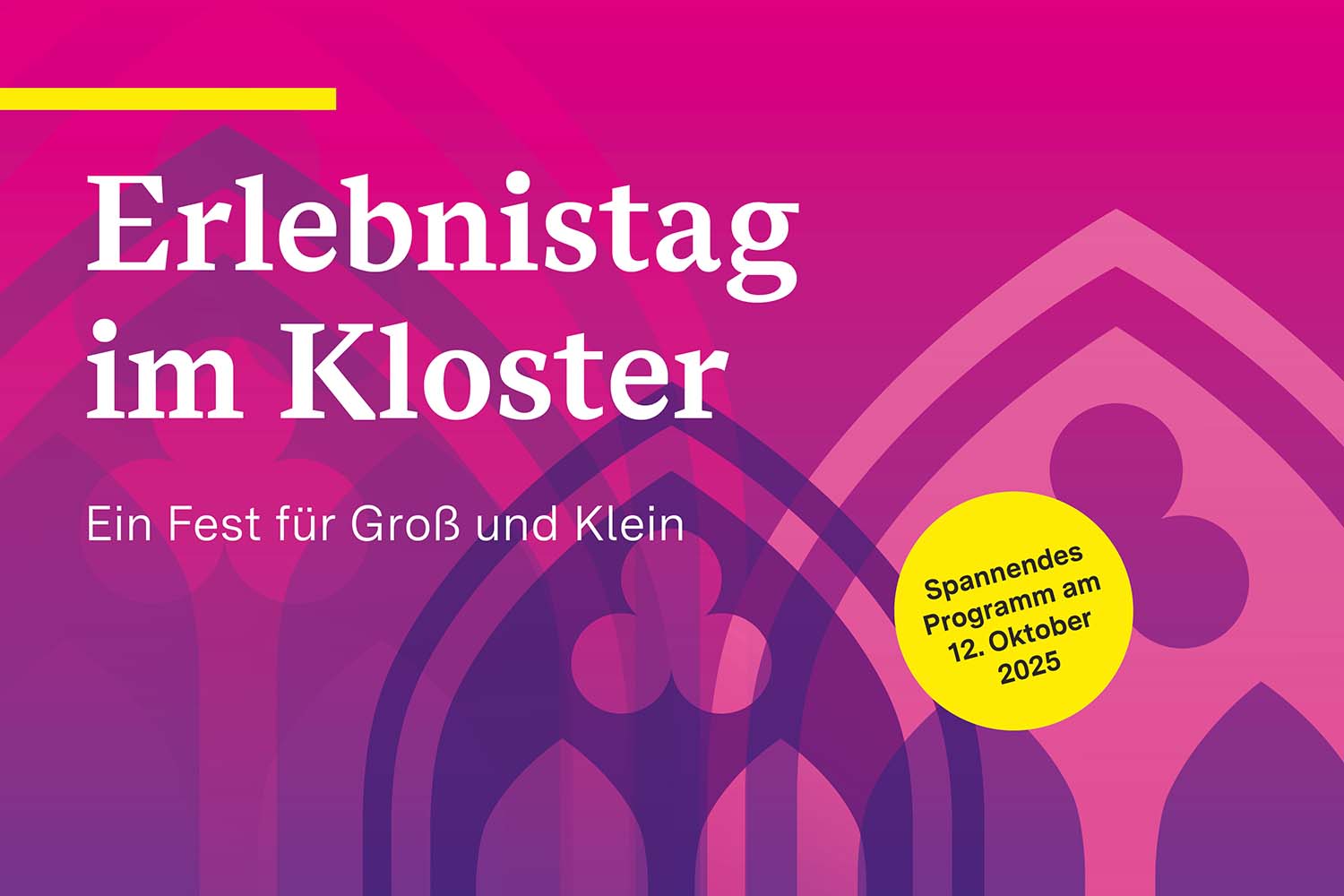 Werbemotiv Erlebnistag im Kloster