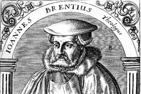 Johannes Brenz, Holzschnitt um 1590