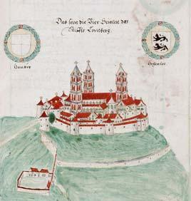 Großcomburg Monastery at the end of the 16th century