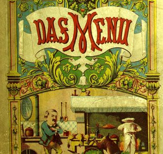 Illustration of "Das Menu" ("The Menu") by Ernst von Malortie, 1878