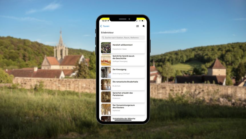 Kloster und Schloss Bebenhausen, App Monument BW, Überblick über die Stationen