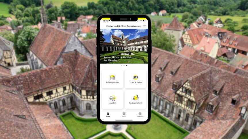 Kloster und Schloss Bebenhausen, App Monument BW, Einstieg ins Monument