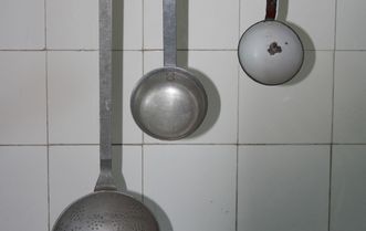 Kitchen spoon in the palace kitchen of Bebenhausen Palace