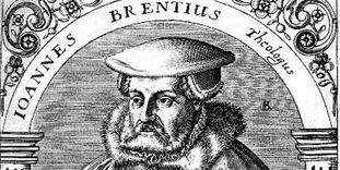 Johannes Brenz, Holzschnitt um 1590