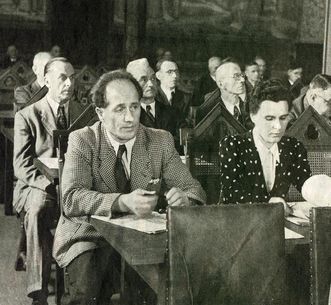 Members of Parliament in the plenary hall of the winter refectory of Bebenhausen Monastery