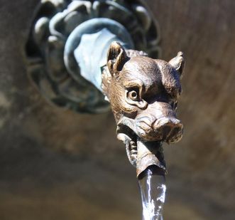 Detail of the fountain house at Bebenhausen Monastery