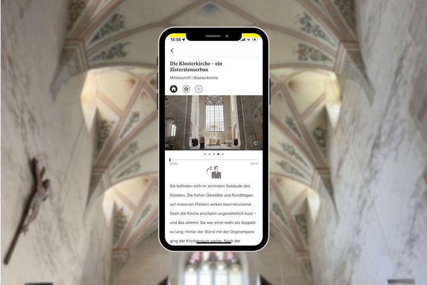 Kloster und Schloss Bebenhausen, App Monument BW, Beispiel einer Station