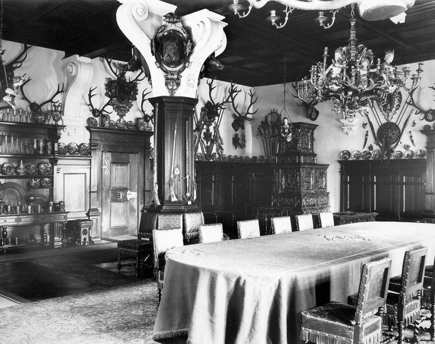 Blauer Saal im Schloss Bebenhausen um 1926