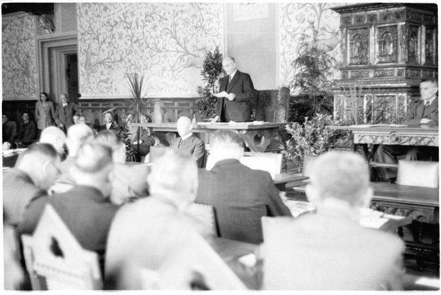 Kloster Bebenhausen, Winterrefektorium, historisches Foto 