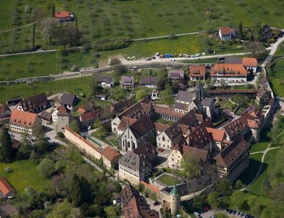 Aerial view of Bebenhausen Monastery