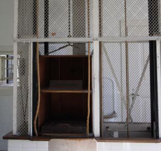Dumbwaiter in the palace kitchen of Bebenhausen Palace