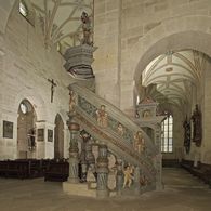 Foto: Staatliche Schlösser und Gärten Baden-Württemberg, Armin Weischer Kanzel der ehemaligen Klosterkirche im Kloster Bebenhausen